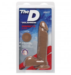 Фаллоимитатор-мулат The D Perfect D 8  Caramel - 20,3 см.