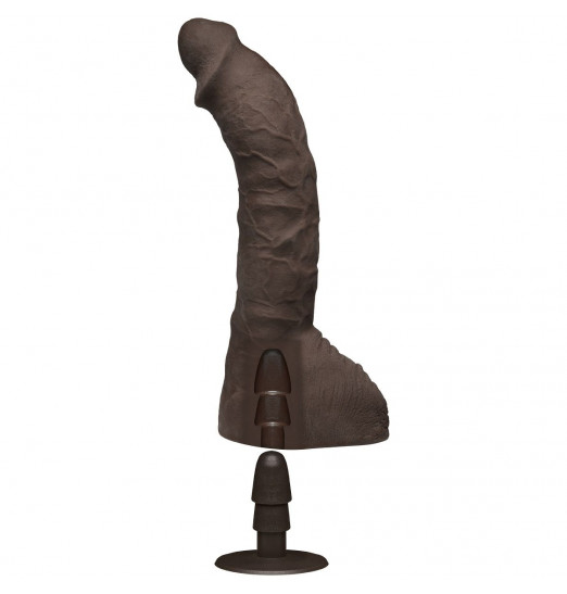 Коричневый фаллоимитатор-гигант Prince Yahshua ULTRASKYN 10.5” Cock with Removable Vac-U-Lock Suction Cup - 27,4 см.