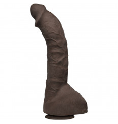 Коричневый фаллоимитатор-гигант Prince Yahshua ULTRASKYN 10.5” Cock with Removable Vac-U-Lock Suction Cup - 27,4 см.