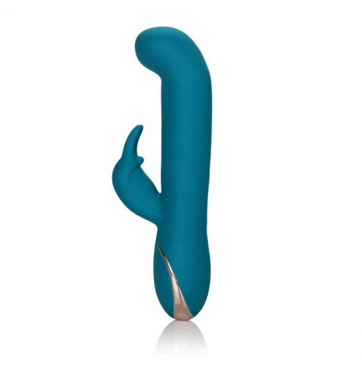 Бирюзовый вибратор с изогнутой головкой Jack Rabbit Signature Silicone Rocking G Rabbit - 20 см. Бирюзовый вибратор с изогнутой головкой Jack Rabbit Signature Silicone Rocking G Rabbit - 20 см.