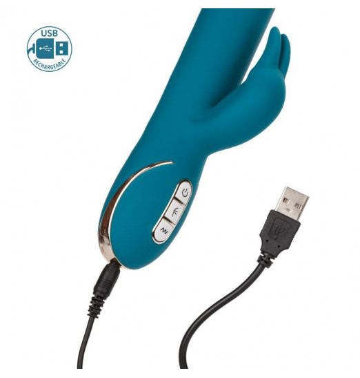 Бирюзовый вибратор с изогнутой головкой Jack Rabbit Signature Silicone Rocking G Rabbit - 20 см. Бирюзовый вибратор с изогнутой головкой Jack Rabbit Signature Silicone Rocking G Rabbit - 20 см.