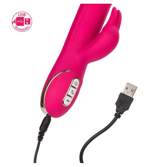 Ярко-розовый вибратор Jack Rabbit Signature Silicone Beaded Rabbit - 23 см. Ярко-розовый вибратор Jack Rabbit Signature Silicone Beaded Rabbit - 23 см.