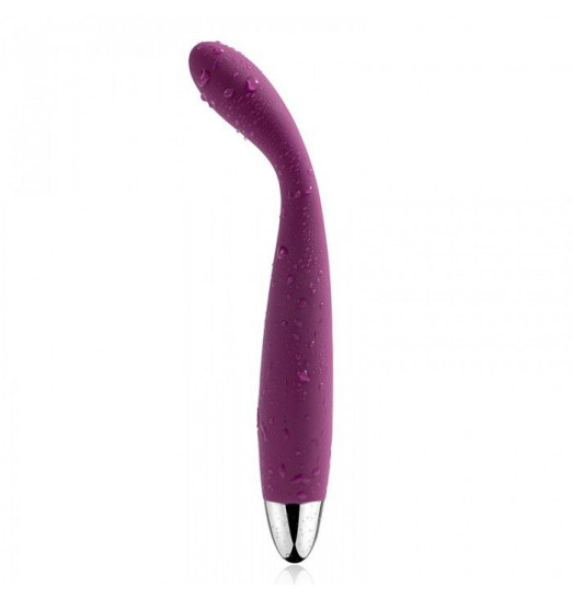 Фиолетовый гибкий тонкий вибратор Coco для G-стимуляции - 18,2 см.