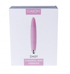 Розовый компактный вибростимулятор клитора Daisy - 12,5 см.