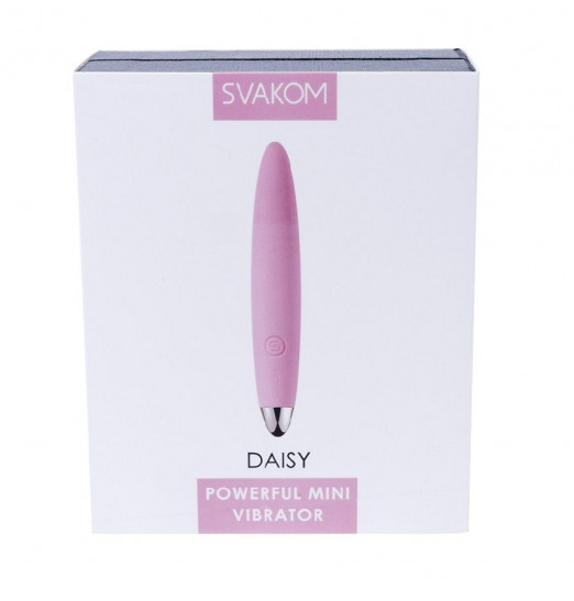 Розовый компактный вибростимулятор клитора Daisy - 12,5 см.