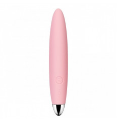 Розовый компактный вибростимулятор клитора Daisy - 12,5 см.