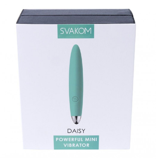 Зеленый компактный вибростимулятор клитора Daisy - 12,5 см.