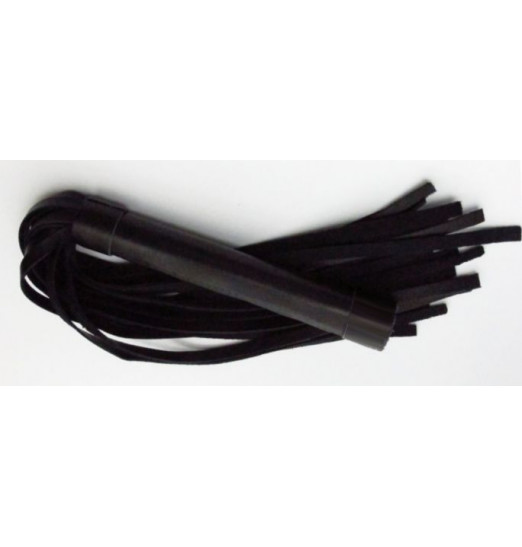 Чёрная плеть из нежной кожи - 45 см.