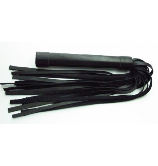 Чёрная плеть из нежной кожи - 45 см.