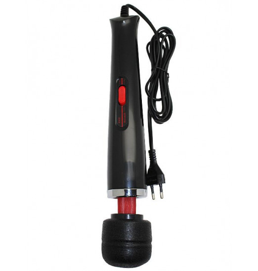 Чёрный жезловый вибратор с 2 скоростями