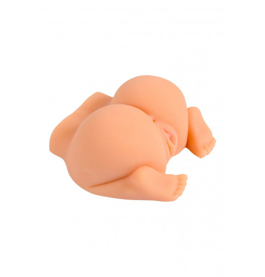 Женский полуторс в позиции догги-стайл с двумя любовными тоннелями