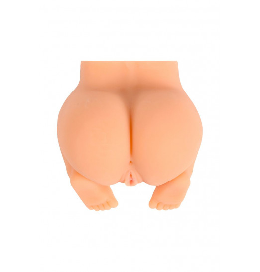 Женский полуторс в позиции догги-стайл с двумя любовными тоннелями