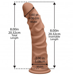 Фаллоимитатор-мулат на присоске The D Ragin’ D 8  - 20,3 см.