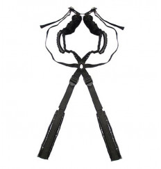 Чёрный бондажный комплект Romfun Sex Harness Bondage на сбруе
