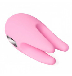 Розовый вибростимулятор клитора Cookie  с подвижными  щупальцами