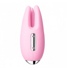 Розовый вибростимулятор клитора Cookie  с подвижными  щупальцами