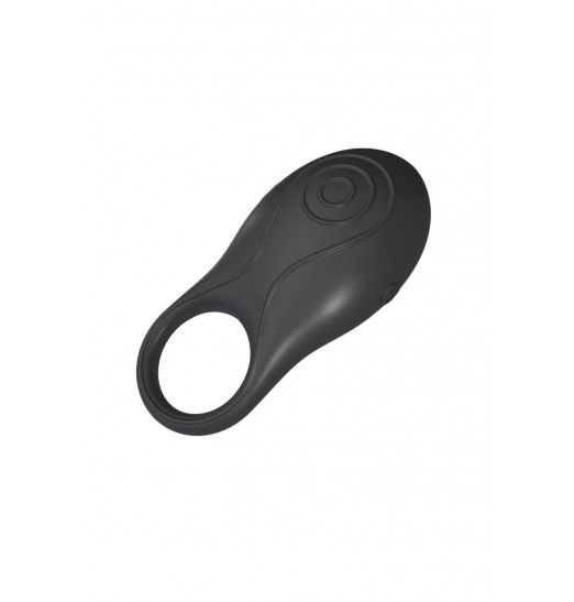 Чёрное эрекционное кольцо OVO A2 с вибрацией Чёрное эрекционное кольцо OVO A2 с вибрацией