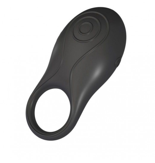 Чёрное эрекционное кольцо OVO A2 с вибрацией Чёрное эрекционное кольцо OVO A2 с вибрацией