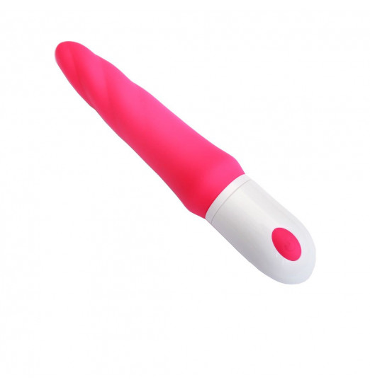 Розовый гибкий рельефный вибратор Sparta - 23 см. Розовый гибкий рельефный вибратор Sparta - 23 см.