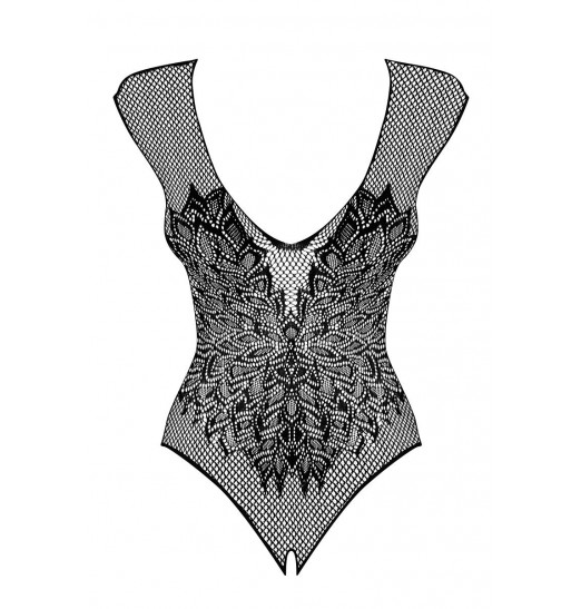 Боди из сеточки с рисунком в виде крыльев на спинке