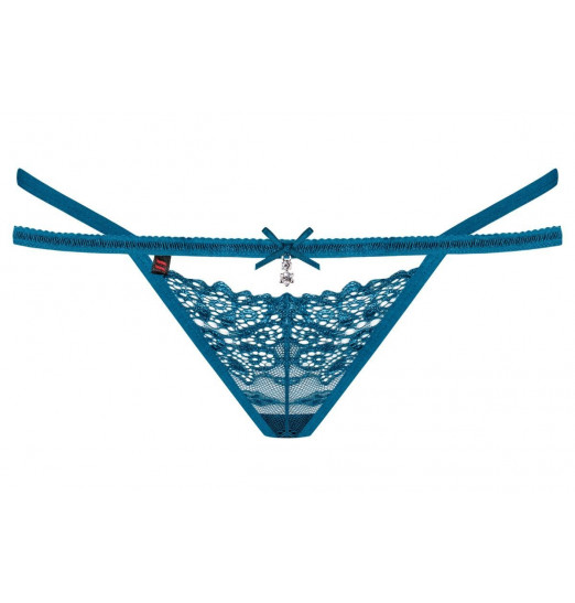 Яркие трусики-стринги с  окошком  и двойными бретелями