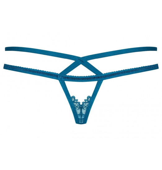 Яркие трусики-стринги с  окошком  и двойными бретелями