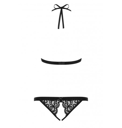 Ажурное боди с переплетением бретелей на животике и интимным доступом Ажурное боди с переплетением бретелей на животике и интимным доступом