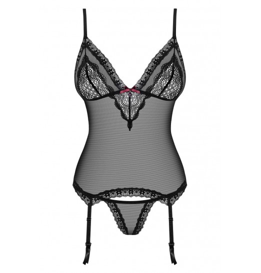 Полупрозрачный корсаж с кружевами