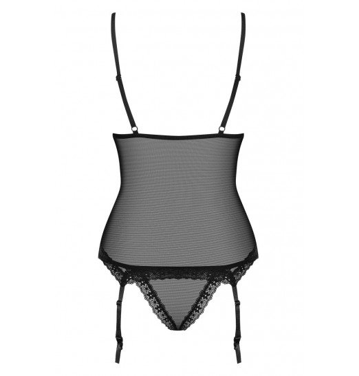 Полупрозрачный корсаж с кружевами