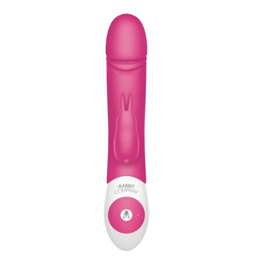 Розовый вибратор с функцией толкания Thrusting Rabbit