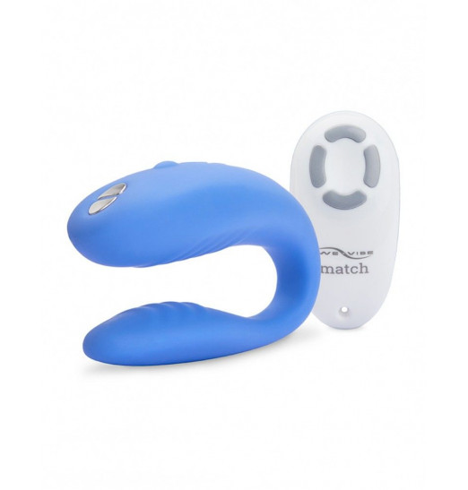 Голубой вибромассажер для пар We-Vibe Match