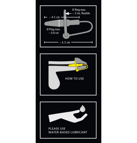Уретральный плаг с силиконовым кольцом под головку Penis Plug