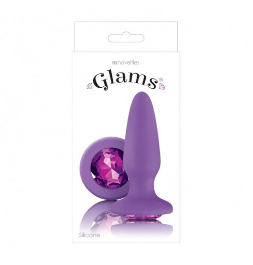 Фиолетовая анальная пробка с фиолетовым кристаллом Glams Purple Gem - 10,4 см. Фиолетовая анальная пробка с фиолетовым кристаллом Glams Purple Gem - 10,4 см.