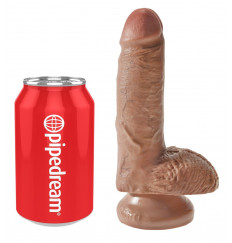 Фаллоимитатор-мулат с мошонкой 7  Cock with Balls - 19,4 см.