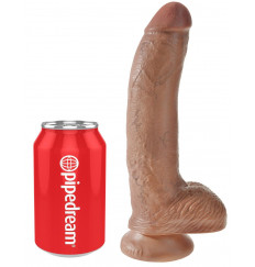 Фаллоимитатор-мулат 9  Cock with Balls - 22,9 см.