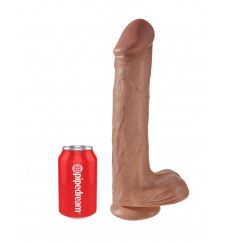 Фаллоимитатор-мулат на присоске 13  Cock with Balls - 35,6 см.