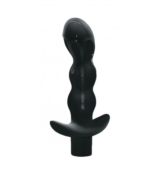 Чёрный анальный вибромассажёр Naughty - 14,5 см.