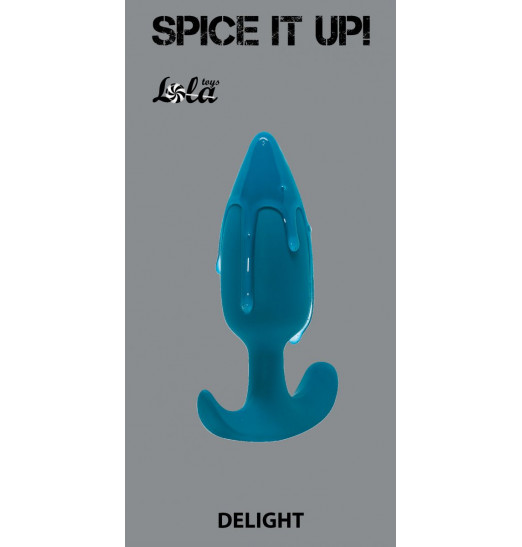 Бирюзовая анальная пробка Delight - 10,5 см.