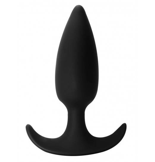 Чёрная анальная пробка Delight - 10,5 см.