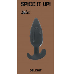 Серая анальная пробка Delight - 10,5 см.