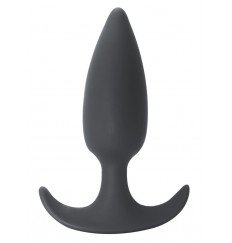 Серая анальная пробка Delight - 10,5 см.