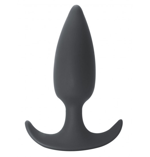 Серая анальная пробка Delight - 10,5 см.