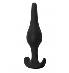 Чёрная анальная пробка Smooth - 12,5 см.