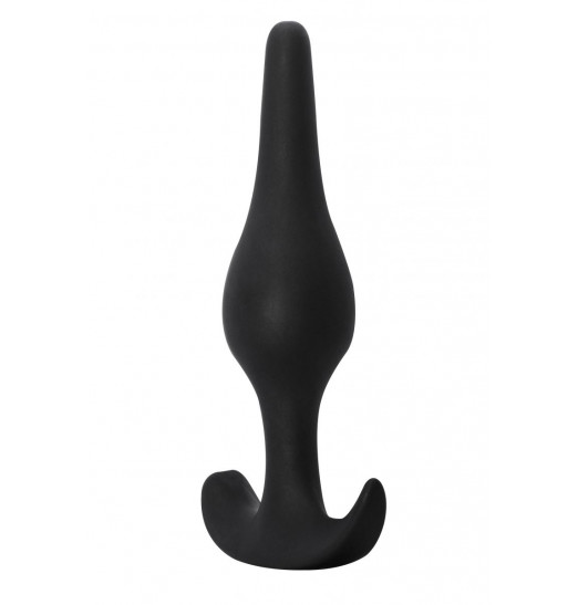 Чёрная анальная пробка Smooth - 12,5 см.