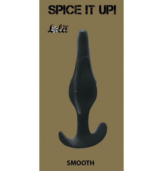 Чёрная анальная пробка Smooth - 12,5 см.