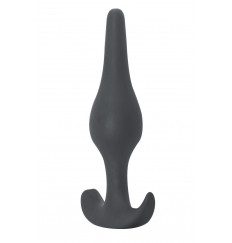 Серая анальная пробка Smooth - 12,5 см.