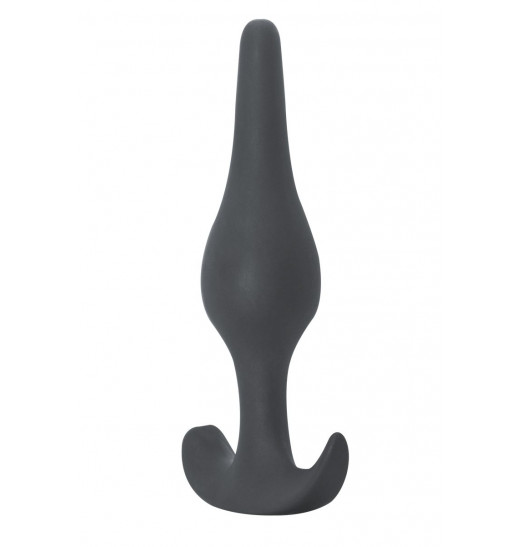 Серая анальная пробка Smooth - 12,5 см.