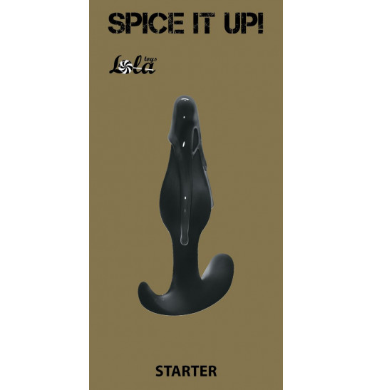 Чёрная анальная пробка Starter - 10,5 см.