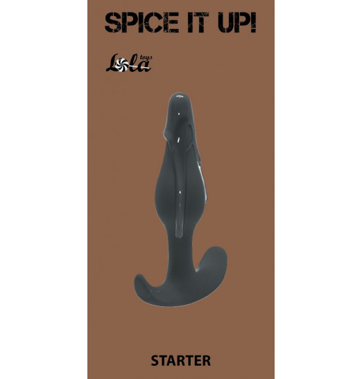 Серая анальная пробка Starter - 10,5 см.