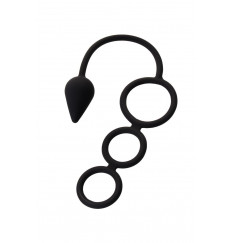 Тройное эрекционное кольцо с анальным хвостом Drop S-size